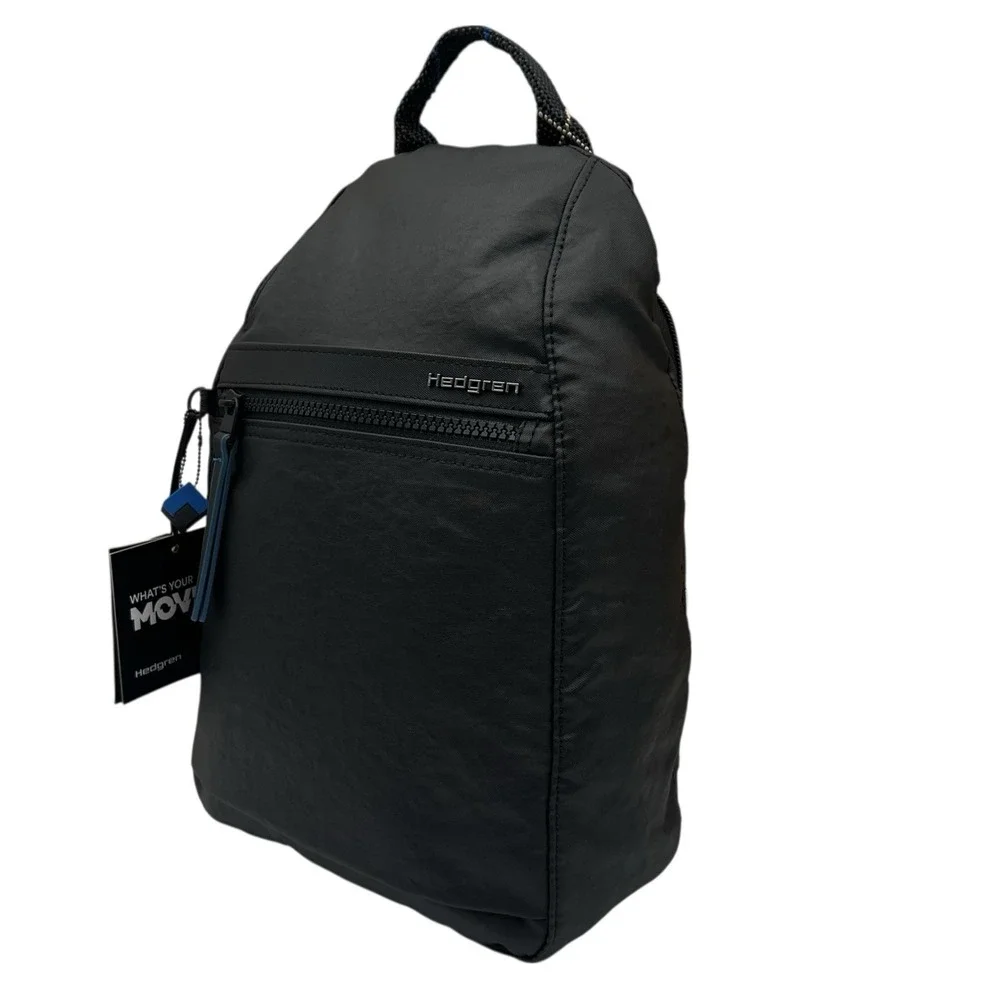 Hedgren Women's Vogue Small Backpack RFID Creased Black Size 12x10x3